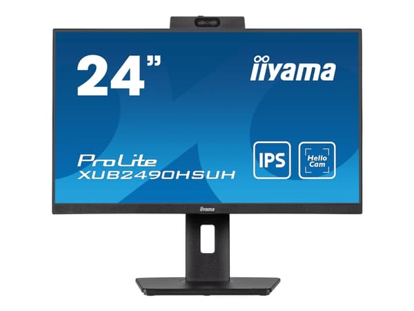 iiyama ProLite XUB2490HSUH-B1 - LED-skärm - 24" (23.8" visbar) - 1920 x 1080 Full HD (1080p) @ 100 Hz - IPS - 250 cd/m² - 1300:1 - 4 ms - HDMI, Displ Svart