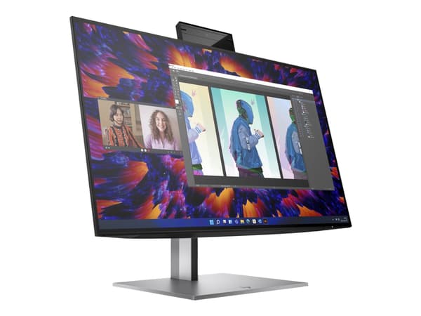 HP Z24m G3 - LED-skjerm - 23.8" - 2560 x 1440 QHD @ 90 Hz - IPS - 400 cd/m² - 1000:1 - HDR400 - 5 ms - HDMI, DisplayPort, USB-C - høyttalere - svart, Sølv