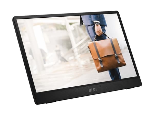 MSI PRO MP161 E2 - LCD-skjerm - 16" (15.6" synlig) - portabel - 1920 x 1080 Full HD (1080p) @ 60 Hz - IPS - 250 cd/m² - 600:1 - 4 ms - Mini HDMI, 2xU