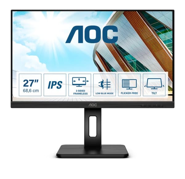 AOC Q27P2Q 27-tums QHD-skärm Svart