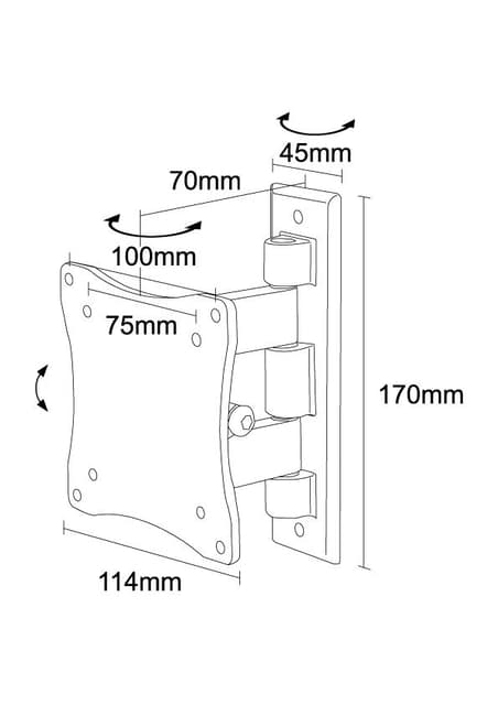 Neomounts FPMA-W810 Monitor/TV mount wall 10-27" - full motion