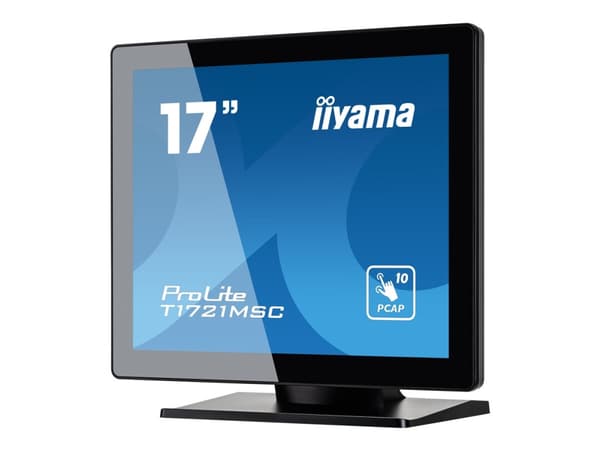 iiyama ProLite T1721MSC-B2 - LED-skärm - 17" - pekskärm - 1280 x 1024 SXGA @ 75 Hz - TN - 250 cd/m² - 1000:1 - 5 ms - HDMI, VGA - högtalare - svart r Svart