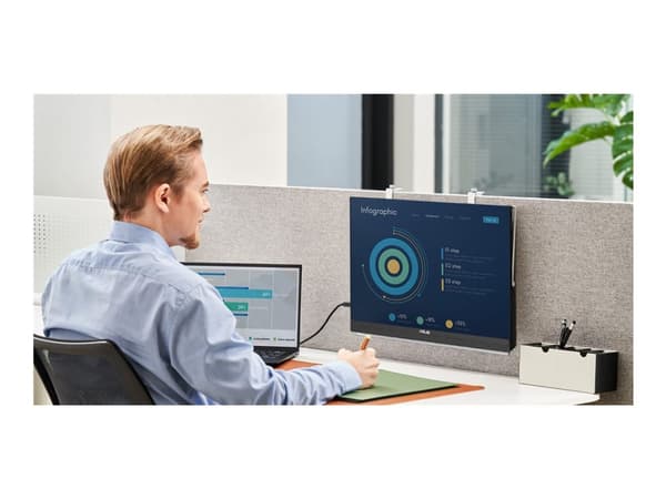 ASUS ZenScreen MB229CF - LED-skjerm - 22" (21.5" synlig) - portabel - 1920 x 1080 Full HD (1080p) @ 100 Hz - IPS - 250 cd/m² - 1000:1 - 5 ms - HDMI,