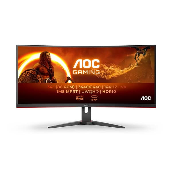 Aoc Cu34g2xe/bk 34´´ Uwqhd Va Wled 144hz Curved Gaming Monitor