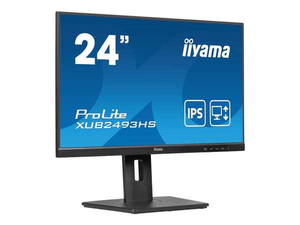 iiyama ProLite XUB2493HS-B6 - LED-skärm - 24" (23.8" visbar) - 1920 x 1080 Full HD (1080p) @ 100 Hz - IPS - 250 cd/m² - 1300:1 - 0.5 ms - HDMI, Displ