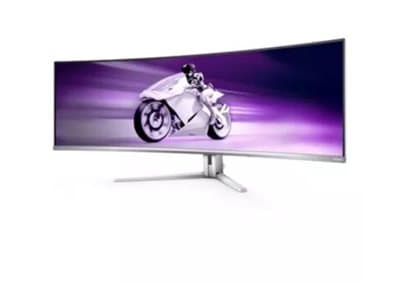 Philips Evnia 8000 49M2C8900L - OLED-skjerm - gaming - kurvet - 49" (48.9" synlig) - 5120 x 1440 Dual Quad HD @ 144 Hz - 1000 cd/m² - 1000000:1 - Dis Hvit