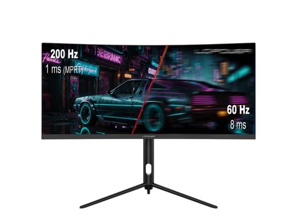 LC Power LC-M30UWFC - LED-skärm - spel - böjd - 30" (29.5" visbar) - 2560 x 1080 UWFHD @ 200 Hz - VA - 250 cd/m² - 3000:1 - 1 ms - 2xHDMI, 2xDisplayP