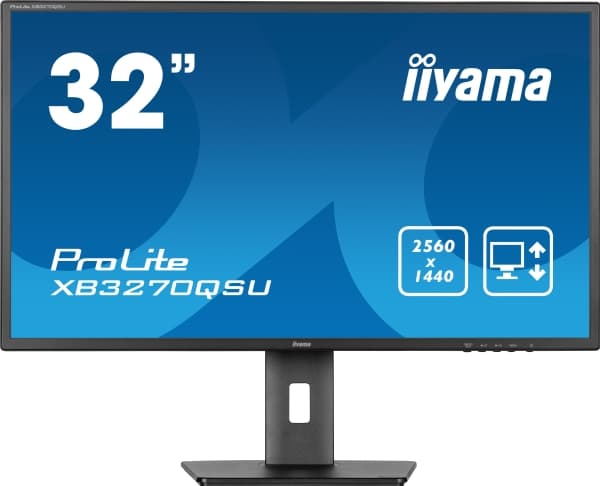 iiyama ProLite XB3270QSU-B1 - LED-skärm - 32" (31.5" visbar) - 2560 x 1440 WQHD @ 100 Hz - IPS - 250 cd/m² - 1200:1 - 3 ms - 2xHDMI, DisplayPort - hö