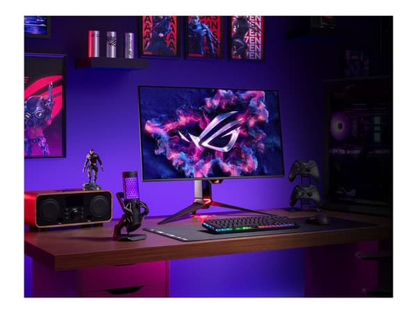 ASUS ROG Swift PG32UCDM - OLED-skjerm - gaming - 32" (31.5" synlig) - 3840 x 2160 4K @ 240 Hz - 1000 cd/m² - DisplayHDR 400 - 0.03 ms - 2xHDMI, Displ
