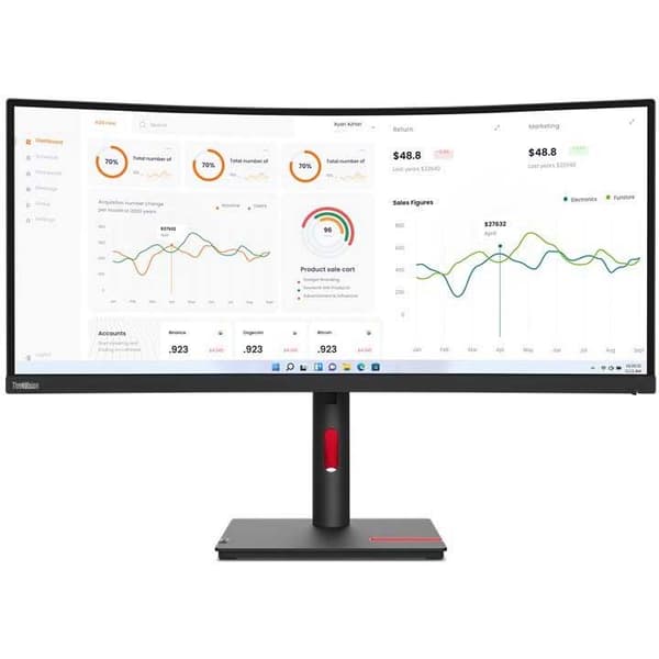 Lenovo T34w-30 34´´ Qhd Va Led Buet Skærm