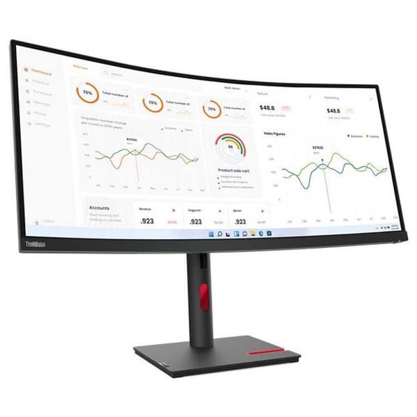 Lenovo T34w-30 34´´ Qhd Va Led Buet Skærm Sort
