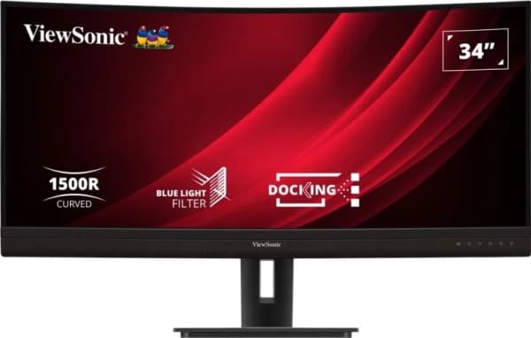 Viewsonic VG3456C, 86,4 cm (34"), 3440 x 1440 pixlar, UltraWide Quad HD, LED, 5 ms, Svart
