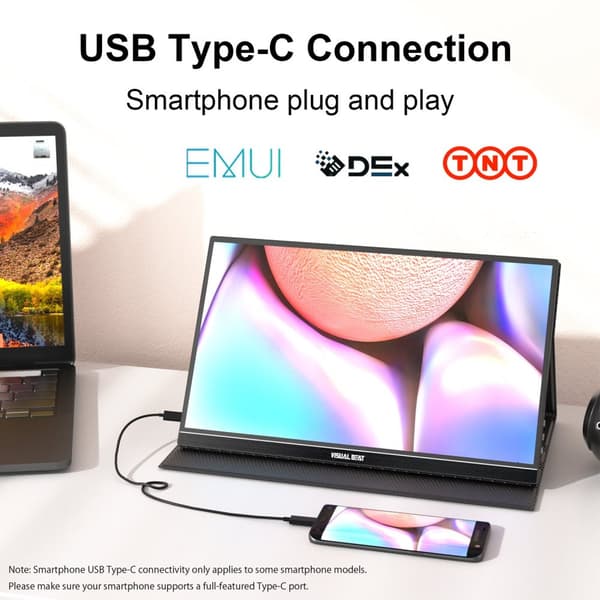 Bärbar skärm, pekskärm, FHD 1080P IPS-display