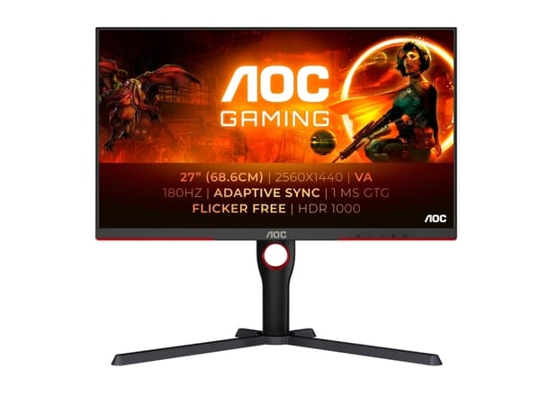 AOC G3 Q27G3XMN/BK, 68,6 cm (27"), 2560 x 1440 pixlar, 2K Ultra HD, LED, 5 ms, Svart