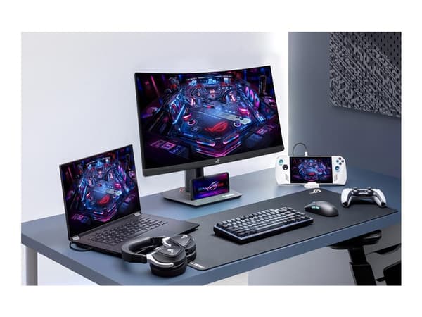ASUS ROG Strix XG27WCS - LCD-skjerm - gaming - kurvet - 27" - 2560 x 1440 2K @ 180 Hz - Rapid VA - 400 cd/m² - 3000:1 - DisplayHDR 400 - 1 ms - HDMI,