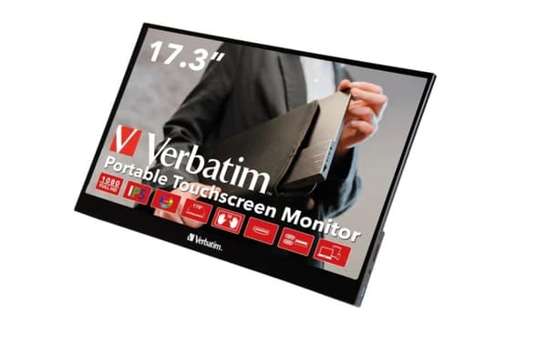 Verbatim PMT-17 Portable Monitor 17.3" Full HD 1080p Metal Housing Sort