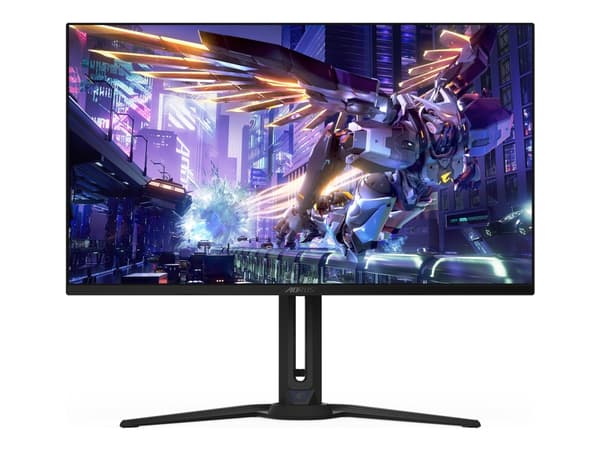 AORUS FO32U2P - OLED-skjerm - 32" (31.5" synlig) - 3840 x 2160 4K @ 240 Hz - 1000 cd/m² - 1500000:1 - DisplayHDR 400 True Black - 0.03 ms - 2xHDMI, D Sort