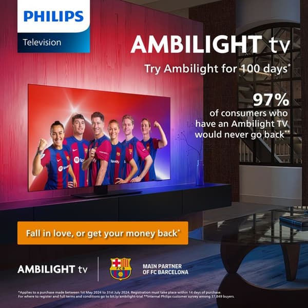 LED-TV 4K - Philips - 43PUS8909 - 108 cm - Ambilight - HDMI 2.1 144 Hz Silver
