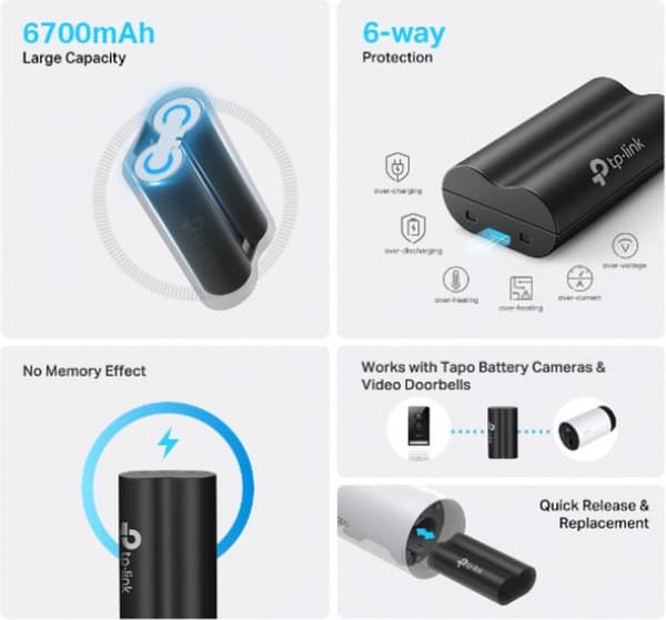TP-Link Tapo A100 - Fungerer med Tapo C420, Tapo C400, Tapo D230