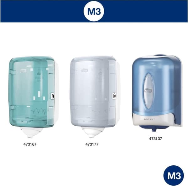 Tork Reflex™ Plus Mini Centerfeed Poetry Paper Hvid M3, multifunktionelt, 9 x 200 forseglet (473474)