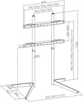 Miniatyrbillede 8 af 9: One For All EZ Universal TV Stand Premium (WM7611) - 32 til 65 tommer - VESA 600 - sort
