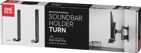 One For All WM5350 Universal Soundbar Bugles - Installation av Soundbar på vägg/TV - Svart