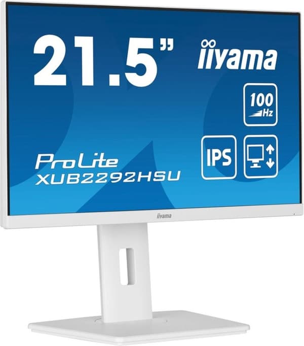 iiyama ProLite XUB2292HSU-W6 - 22 tum - IPS - Full HD - USB-hubb - Höjdjusterbar