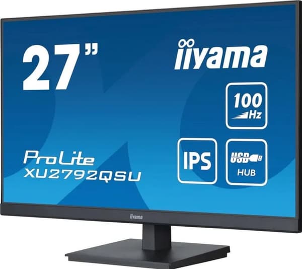 iiyama ProLite XU2792QSU-B6 - 27 tum - IPS - QHD - USB-hubb