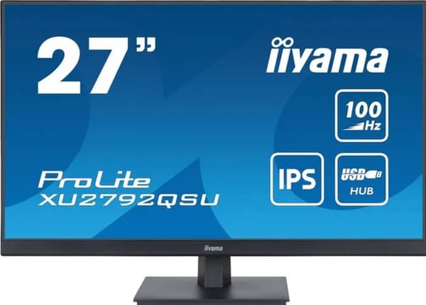 iiyama ProLite XU2792QSU-B6 - 27 tum - IPS - QHD - USB-hubb Svart
