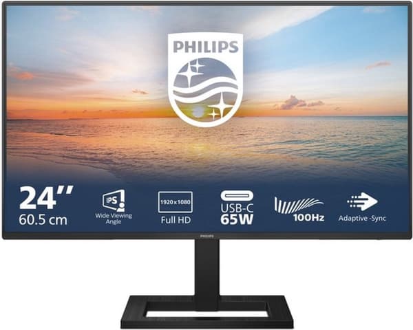 Philips E-line 24E1N1300AE 24" IPS FHD 100Hz skærm