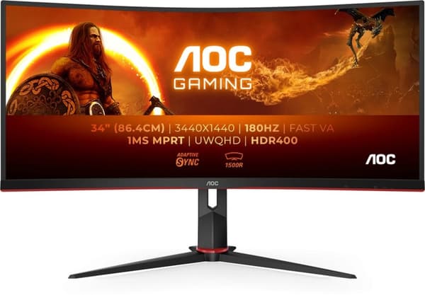 AOC Gaming CU34G2XP - Ultrabred spelskärm - 180hz - 34 tum