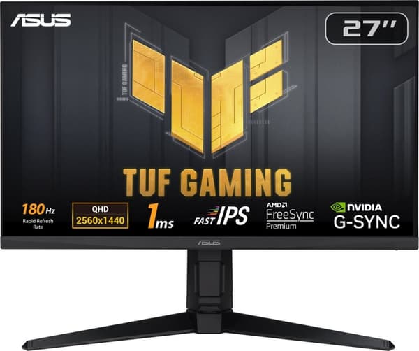 ASUS TUF Gaming VG27AQL3A - QHD Fast IPS 180Hz skærm - 27 tommer Sort