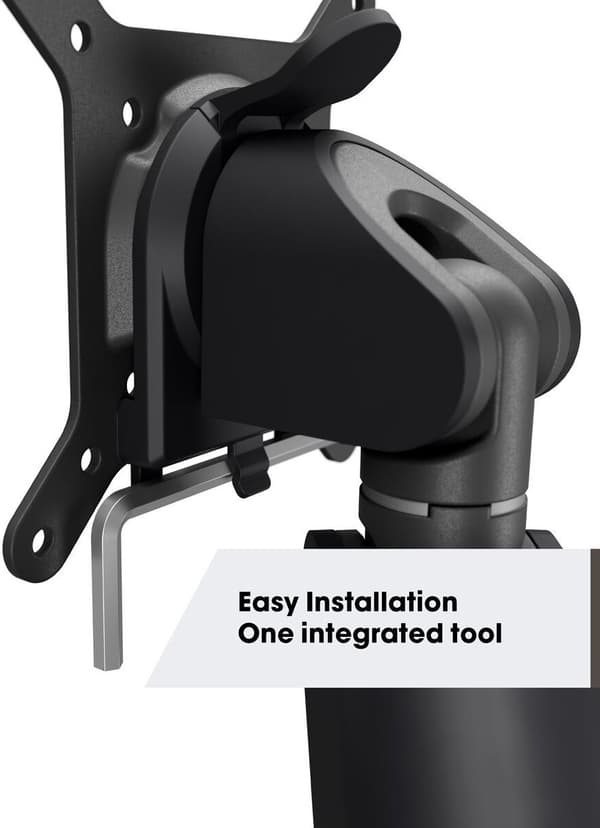 MOMO 4237 Monitorarm Motion Plus til 2 skærme med justerbart multisystem (sort)