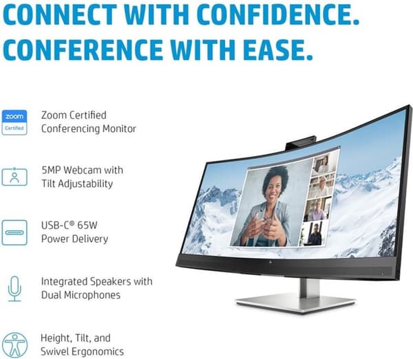Bildskärm HP 40Z26AA#ABB 34" VA 75 Hz 50-60 Hz 34"