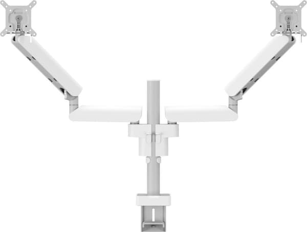 MOMO 4237 Monitorarm Motion Plus til 2 skærme med justerbart multisystem (hvid)