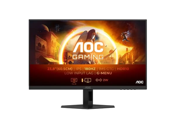AOC 24G4XE, 60,5 cm (23.8"), 1920 x 1080 piksler, Full HD, LCD, 1 ms, Sort, Grå Sort, Grå