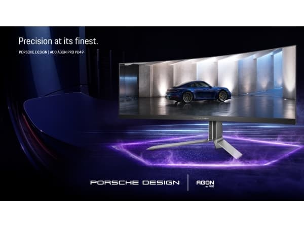 AOC Porsche PD49, 124,5 cm (49"), 5120 x 1440 pixlar, DQHD, QD-OLED, 0,03 ms, Svart