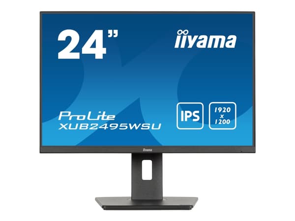 iiyama ProLite XUB2495WSU-B7 - LED-skärm - 24" (24.1" visbar) - 1920 x 1200 WUXGA @ 75 Hz - IPS - 300 cd/m² - 1000:1 - 4 ms - HDMI, DisplayPort - hög