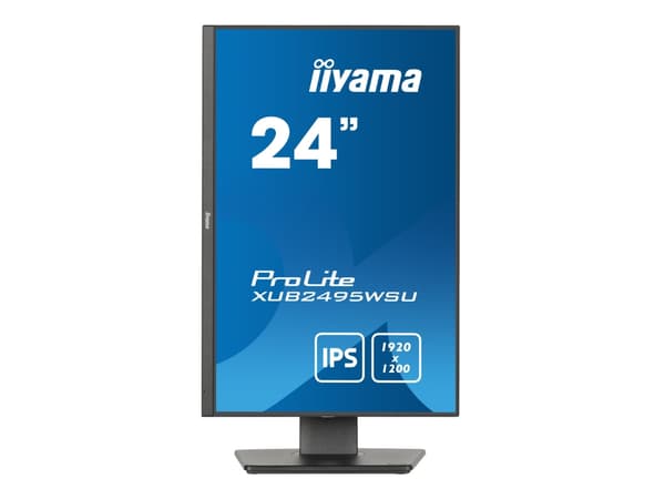 iiyama ProLite XUB2495WSU-B7 - LED-skärm - 24" (24.1" visbar) - 1920 x 1200 WUXGA @ 75 Hz - IPS - 300 cd/m² - 1000:1 - 4 ms - HDMI, DisplayPort - hög