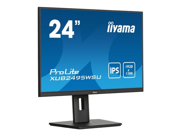 iiyama ProLite XUB2495WSU-B7 - LED-skärm - 24" (24.1" visbar) - 1920 x 1200 WUXGA @ 75 Hz - IPS - 300 cd/m² - 1000:1 - 4 ms - HDMI, DisplayPort - hög