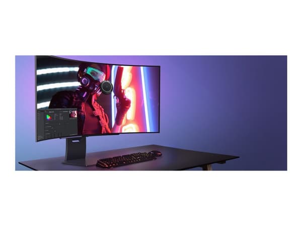 LG UltraGear 45GS95QE-B - OLED-skjerm - gaming - kurvet - 45" (44.5" synlig) - 3440 x 1440 UWQHD @ 240 Hz - 275 cd/m² - 1500000:1 - DisplayHDR 400 Tr