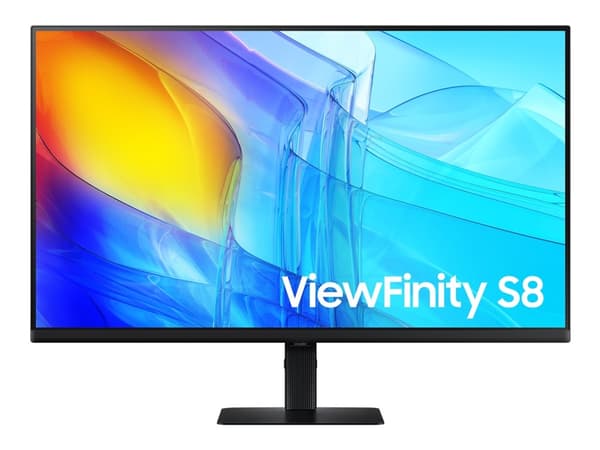 Samsung ViewFinity S8 S32D800EAU - S80D Series - LED-skjerm - 32" - 3840 x 2160 UHD @ 60 Hz - VA - 350 cd/m² - 3000:1 - HDR10 - 5 ms - HDMI, DisplayP