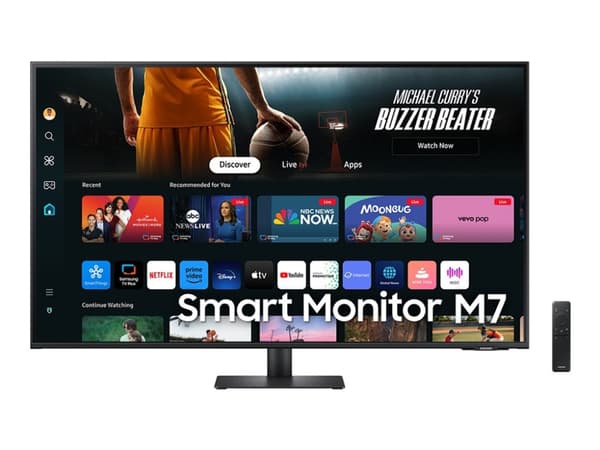 Samsung S43DM702UU - M70D Series - LED-skärm - Smart - 43" - 3840 x 2160 4K @ 60 Hz - VA - 300 cd/m² - 5000:1 - HDR10 - 4 ms - HDMI, USB-C - högtalar