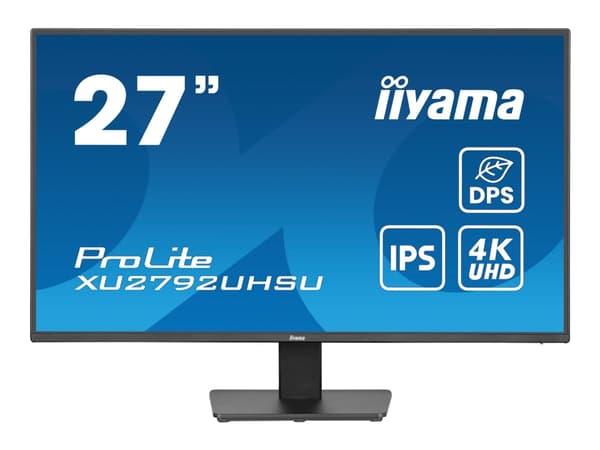 iiyama ProLite XU2792UHSU-B6 - LED-näyttö - 27" - 3840 x 2160 4K @ 60 Hz - IPS - 350 cd/m² - 1300:1 - 4 ms - HDMI, DisplayPort - kaiuttimet - mattamu musta