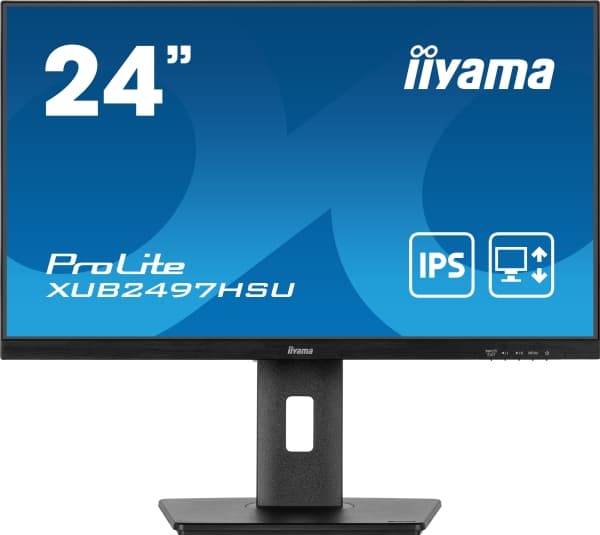 iiyama ProLite XUB2497HSU-B1 - LED-skjerm - 24" (23.8" synlig) - 1920 x 1080 Full HD (1080p) @ 100 Hz - IPS - 250 cd/m² - 1300:1 - 1 ms - HDMI, Displ