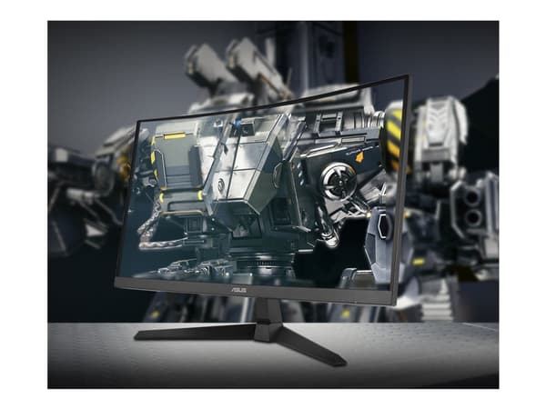 ASUS TUF Gaming VG27VQ3B - LED-skärm - spel - böjd - 27" - 1920 x 1080 Full HD (1080p) @ 180 Hz - Rapid VA - 250 cd/m² - 3000:1 - 1 ms - 2xHDMI, Disp Svart