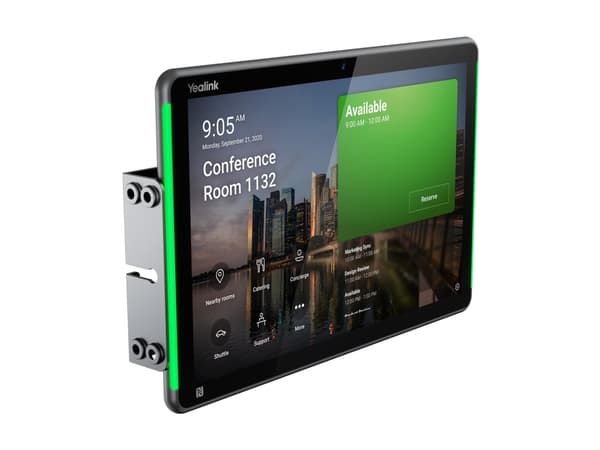 Yealink RoomPanel Plus - Skjerm for tilgjengelighet for møterom - med kamera - trådløs, kablet - 802.11a/b/g/n/ac, Bluetooth 5.2 LE - 10/100 Ethernet