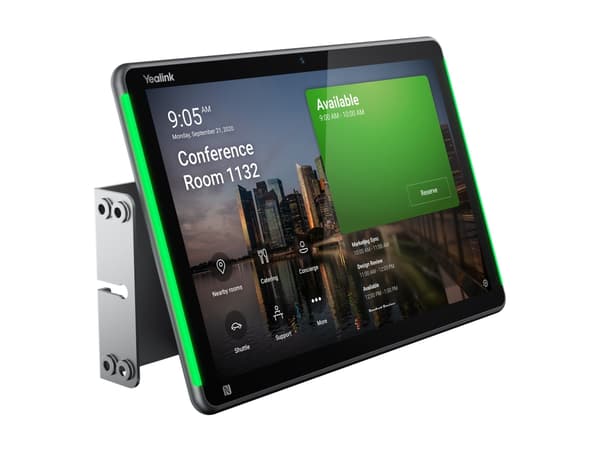 Yealink RoomPanel Plus - Skjerm for tilgjengelighet for møterom - med kamera - trådløs, kablet - 802.11a/b/g/n/ac, Bluetooth 5.2 LE - 10/100 Ethernet