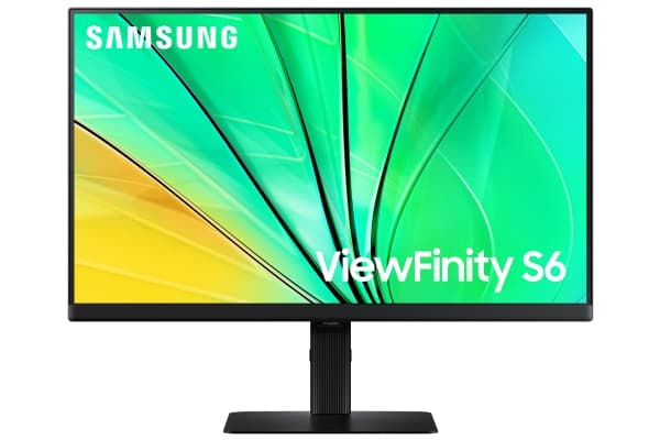 Samsung ViewFinity S6 S24D600EAU - S60UD Series - LED-skjerm - 24" - 2560 x 1440 QHD @ 100 Hz - IPS - 350 cd/m² - 1000:1 - HDR10 - 5 ms - HDMI, Displ