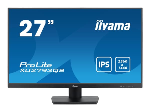 iiyama ProLite XU2793QS-B6 - LED-skärm - 27" - 2560 x 1440 WQHD @ 100 Hz - IPS - 250 cd/m² - 1300:1 - 1 ms - HDMI, DisplayPort - högtalare - svart, m Svart